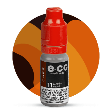 3 90 E liquide goût café ECG Fabriqué en France Flacon de 10ml E CG